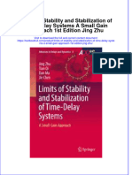 PDF Limits of Stability and Stabilization of Time Delay Systems A Small Gain Approach 1St Edition Jing Zhu Ebook Full Chapter