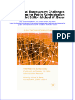 Textbook International Bureaucracy Challenges and Lessons For Public Administration Research 1St Edition Michael W Bauer Ebook All Chapter PDF