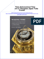 Textbook Making Time Astronomical Time Measurement in Tokugawa Japan Yulia Frumer Ebook All Chapter PDF