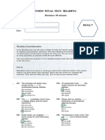 Final Test - Reading