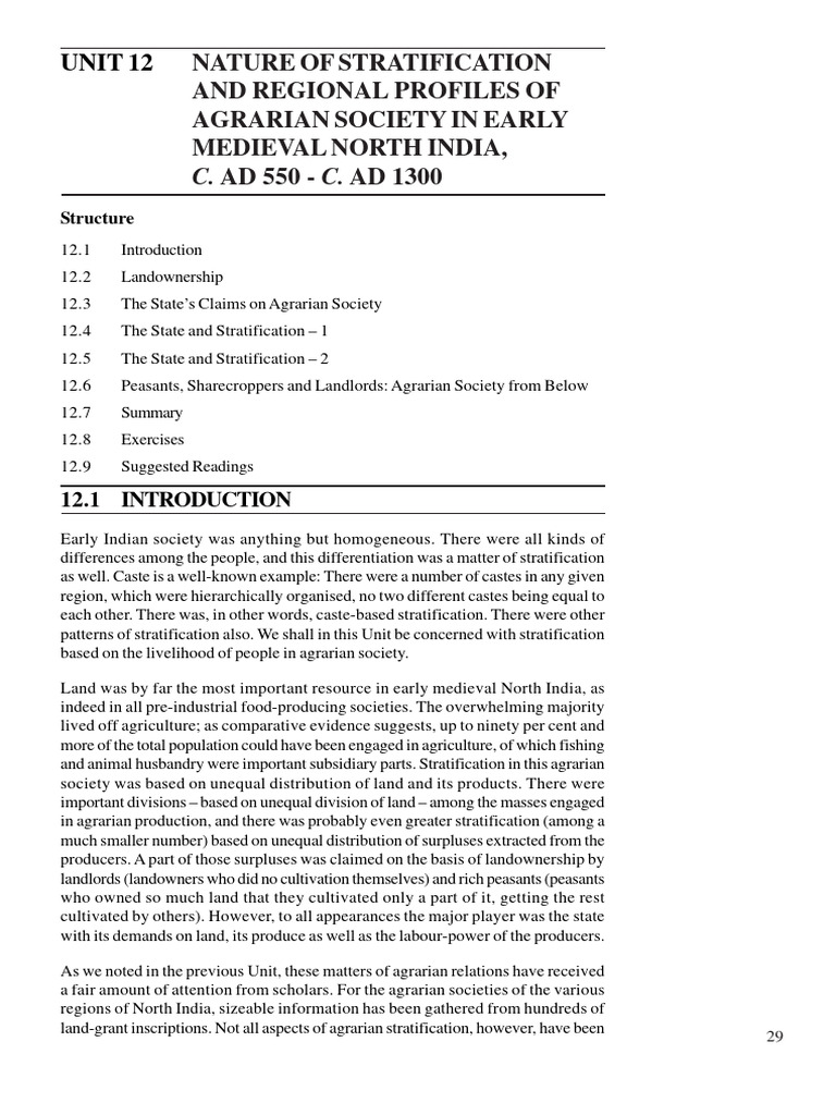 Unit 12 early medieval economy and its continuities pdf society taxes