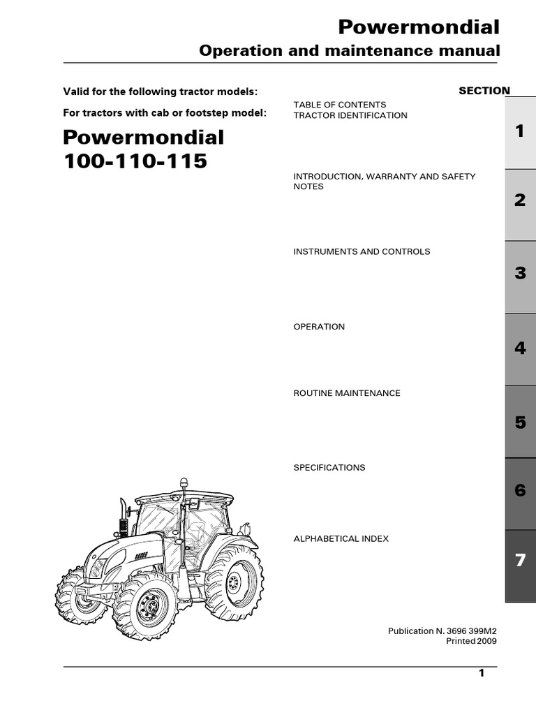 Tractores: Manual de Operación y Mantenimiento | PDF | Tractor | Elevator