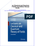 Textbook Lectures On Classical and Quantum Theory of Fields 2Nd Edition Henryk Arodz Ebook All Chapter PDF