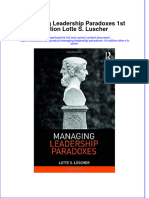 Download textbook Managing Leadership Paradoxes 1St Edition Lotte S Luscher ebook all chapter pdf 