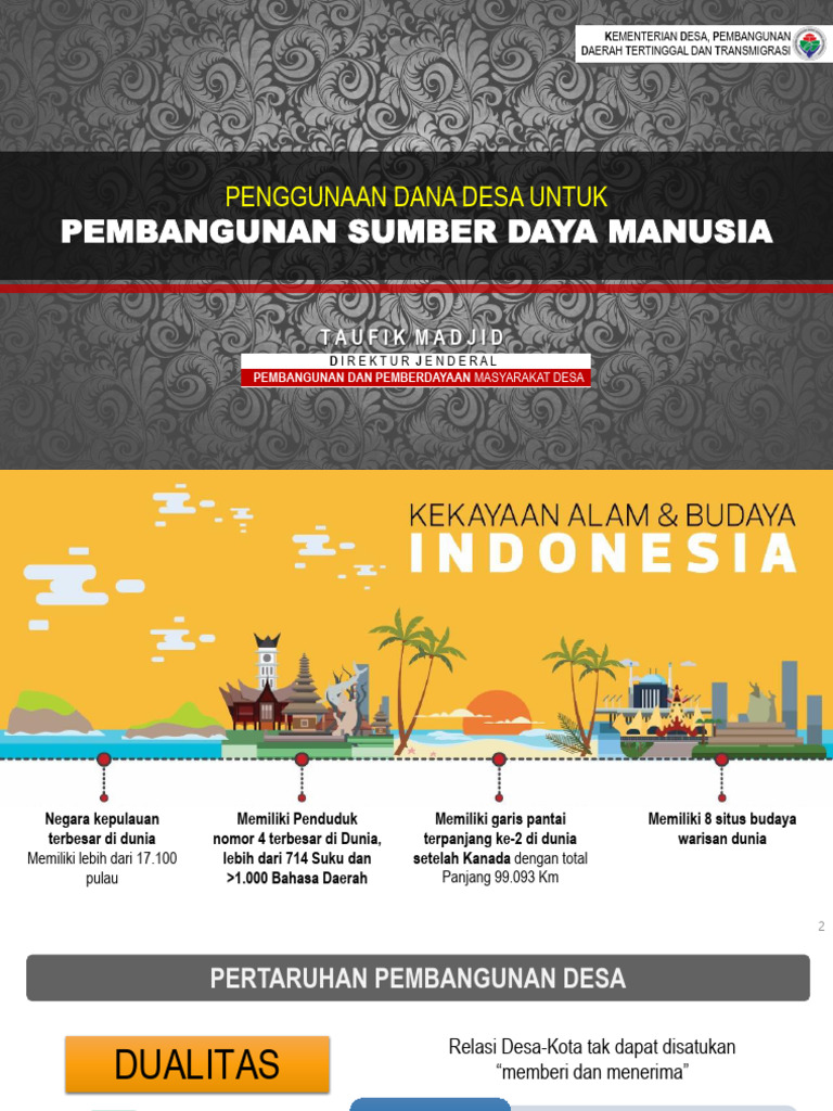 Penggunaan dana desa untuk pembangunan infrastruktur