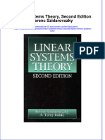 Download textbook Linear Systems Theory Second Edition Ferenc Szidarovszky ebook all chapter pdf 