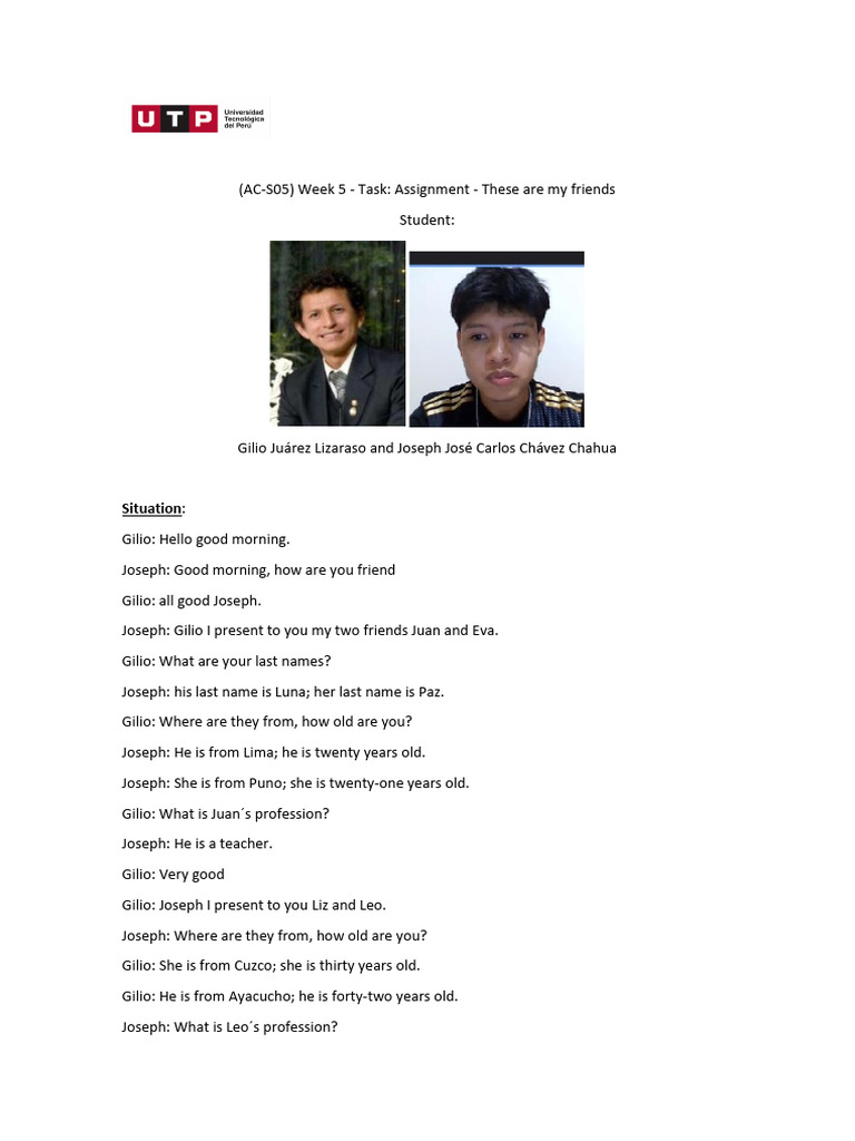 ACS05 Week 5 Task Assignment These Are My Friends | PDF