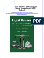 Textbook Legal Reason The Use of Analogy in Legal Argument 2Nd Edition Lloyd L Weinreb Ebook All Chapter PDF