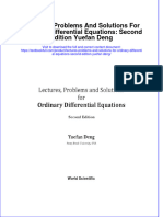 Download textbook Lectures Problems And Solutions For Ordinary Differential Equations Second Edition Yuefan Deng ebook all chapter pdf 