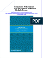 Download textbook Legal Persuasion A Rhetorical Approach To The Science 1St Edition Linda L Berger ebook all chapter pdf 