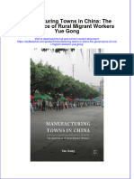 Download textbook Manufacturing Towns In China The Governance Of Rural Migrant Workers Yue Gong ebook all chapter pdf 