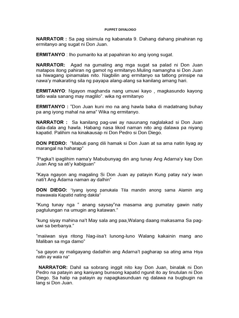 Puppet Diyalogo | PDF