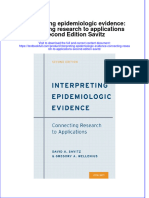 Textbook Interpreting Epidemiologic Evidence Connecting Research To Applications Second Edition Savitz Ebook All Chapter PDF