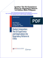 Download textbook Market Integration The Eu Experience And Implications For Regulatory Reform In China 1St Edition Niels Philipsen ebook all chapter pdf 