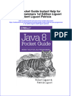 Download full chapter Java 8 Pocket Guide Instant Help For Java Programmers 1St Edition Liguori Robert Liguori Patricia pdf docx