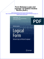 Download textbook Logical Form Between Logic And Natural Language 1St Edition Andrea Iacona Auth ebook all chapter pdf 