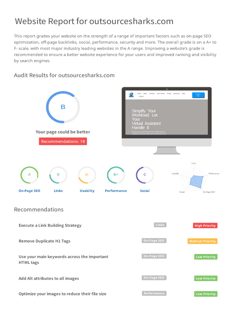 SEO Audit Report for OutsourceSharks | PDF | Search Engine Optimization ...
