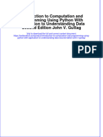 Introduction To Computation and Programming Using Python With Application To Understanding Data Second Edition John V. Guttag