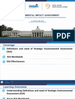 Environmental Impact Assessment: Lecture 56: EIA - Widening The Scope: Strategic Environmental Assessment