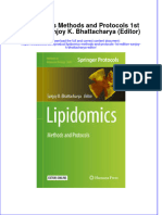 Textbook Lipidomics Methods and Protocols 1St Edition Sanjoy K Bhattacharya Editor Ebook All Chapter PDF