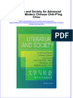 Download textbook Literature And Society An Advanced Reader Of Modern Chinese Chih Ping Chou ebook all chapter pdf 