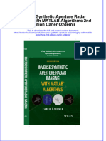 Full Chapter Inverse Synthetic Aperture Radar Imaging With Matlab Algorithms 2Nd Edition Caner Ozdemir PDF