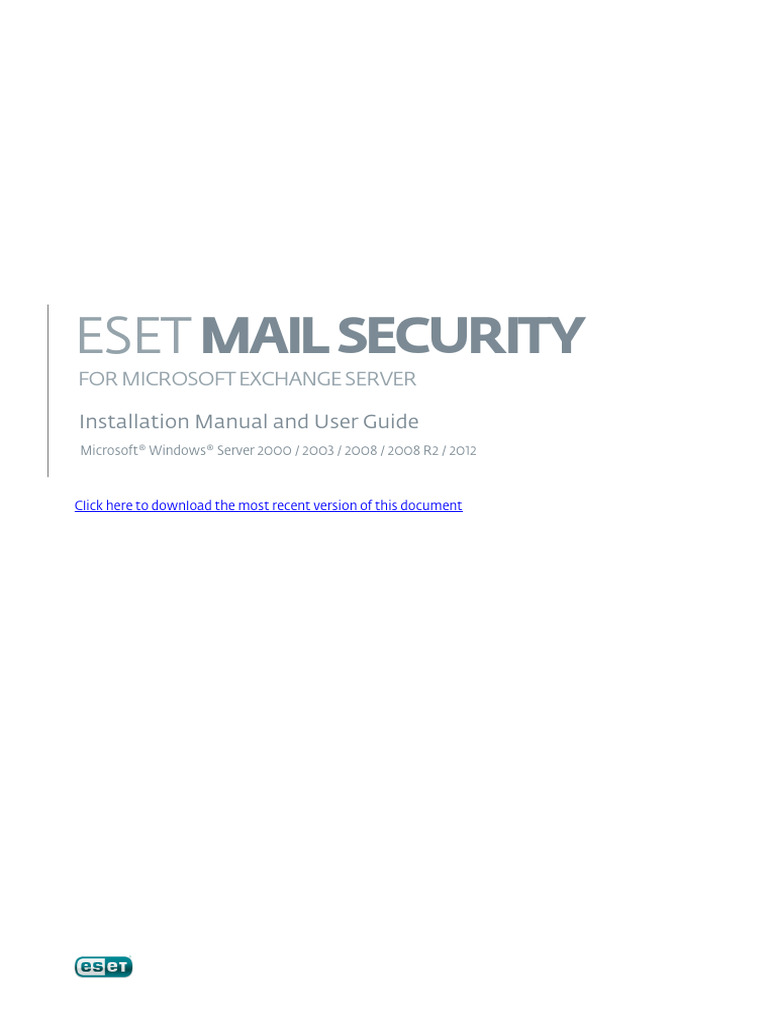 Eset Emsx 45 Userguide Enu | PDF | Microsoft Exchange Server | Computer ...
