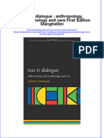 Textbook Lost in Dialogue Anthropology Psychopathology and Care First Edition Stanghellini Ebook All Chapter PDF