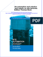 Textbook Logistics Site Automation and Robotics Automated and Robotic On Site Factories 1St Edition Thomas Bock Ebook All Chapter PDF