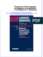 Textbook Magnetic Properties of Paramagnetic Compounds Magnetic Susceptibility Data Part 4 1St Edition R T Pardasani Ebook All Chapter PDF