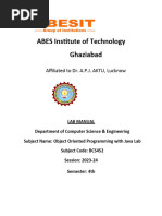 JAVA Lab Manual