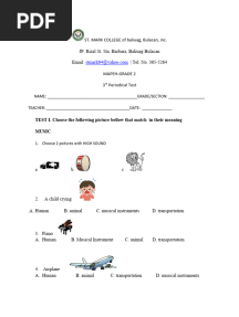 3RD Periodical Test Mapeh-2
