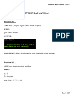 Python Lab Manual