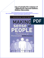 Textbook Making Sense of People The Science of Personality Differences Second Edition Edition Barondes Ebook All Chapter PDF
