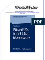 Textbook Ipos and Seos in The Us Real Estate Industry 1St Edition Philip Radner Ebook All Chapter PDF