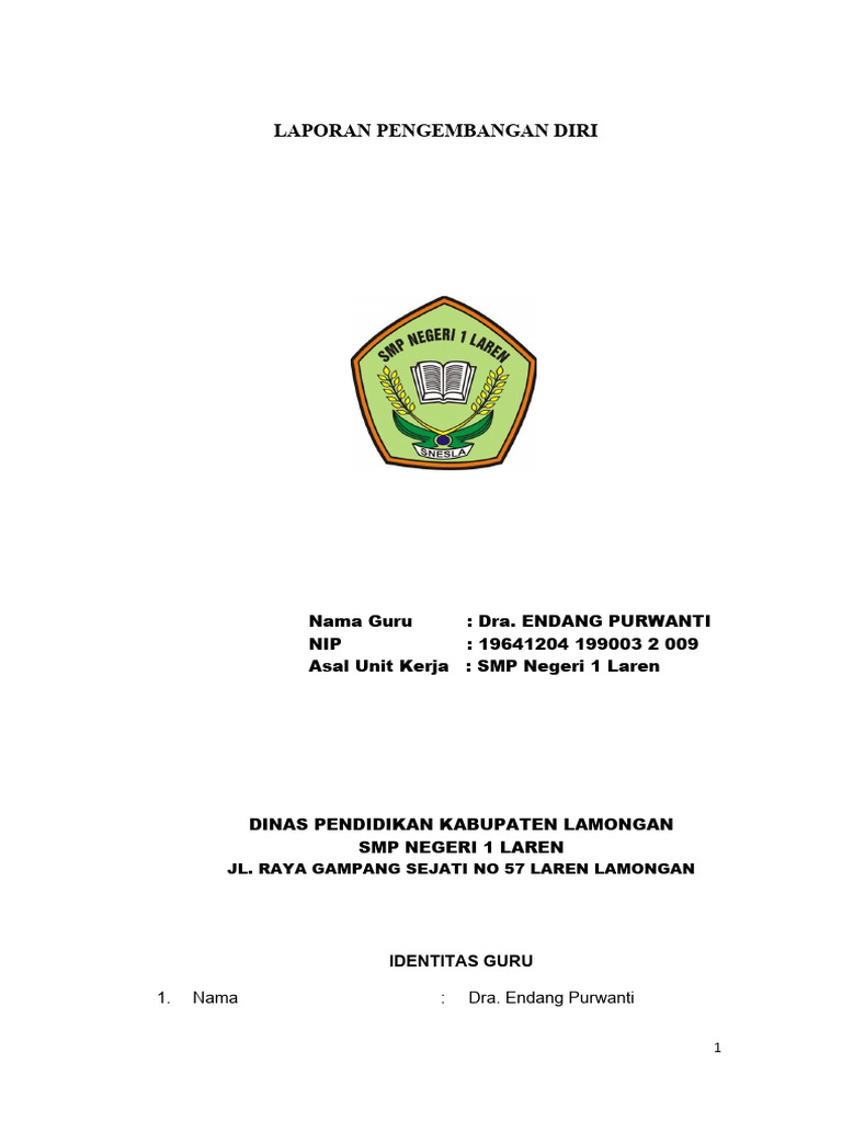 Laporan Pengembangan Diri Guru 2023 | PDF | Karier & Perkembangan