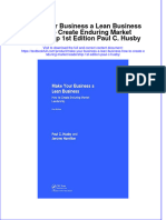 Download textbook Make Your Business A Lean Business How To Create Enduring Market Leadership 1St Edition Paul C Husby ebook all chapter pdf 