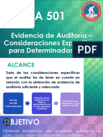 S10.1 NIA 501 Evidencia de Auditoría - Consideraciones Específicas para Determinadas Áreas