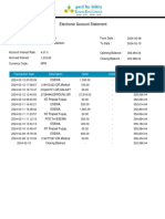 Electronic Account Statement: Transaction Date Description Debit Credit Balance