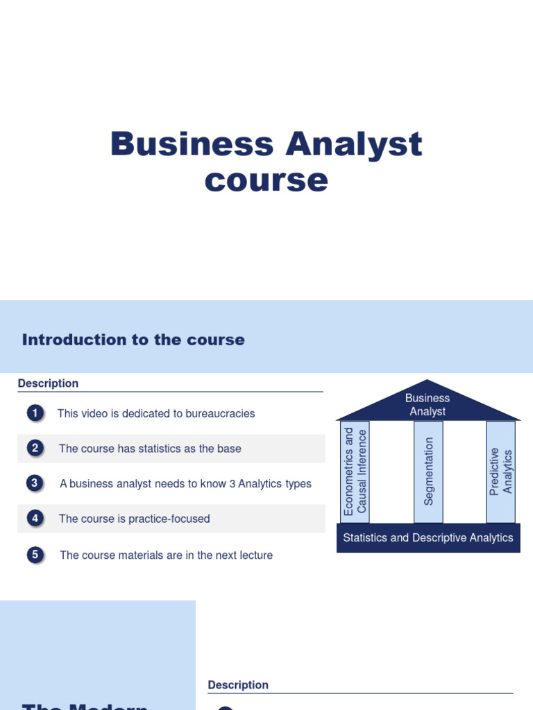 Business Analyst Course Overview | PDF | P Value | Linear Regression