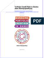 Textbook Managing Portfolio Credit Risk in Banks Arindam Bandyopadhyay Ebook All Chapter PDF