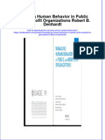 Download textbook Managing Human Behavior In Public And Nonprofit Organizations Robert B Denhardt ebook all chapter pdf 