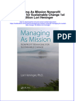 Textbook Managing As Mission Nonprofit Managing For Sustainable Change 1St Edition Lori Heninger Ebook All Chapter PDF