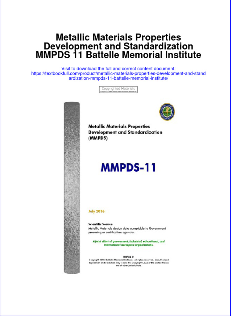 Textbook Metallic Materials Properties Development and Standardization