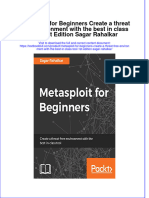 Download textbook Metasploit For Beginners Create A Threat Free Environment With The Best In Class Tool 1St Edition Sagar Rahalkar ebook all chapter pdf 