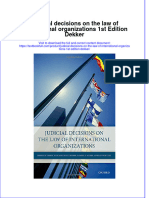 Download textbook Judicial Decisions On The Law Of International Organizations 1St Edition Dekker ebook all chapter pdf 