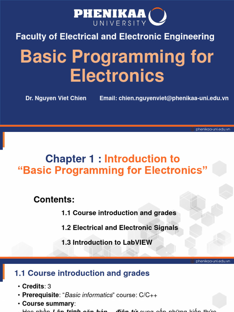 Basic Programing For Electronics-Chap 1-2024 | PDF
