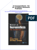 Download textbook Manual Of Neuroanesthesia The Essentials 1St Edition Hemanshu Prabhakar ebook all chapter pdf 