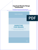 Textbook Marketing Food Brands Ranga Chimhundu Ebook All Chapter PDF