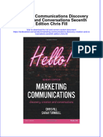 Textbook Marketing Communications Discovery Creation and Conversations Secenth Edition Chris Fill Ebook All Chapter PDF